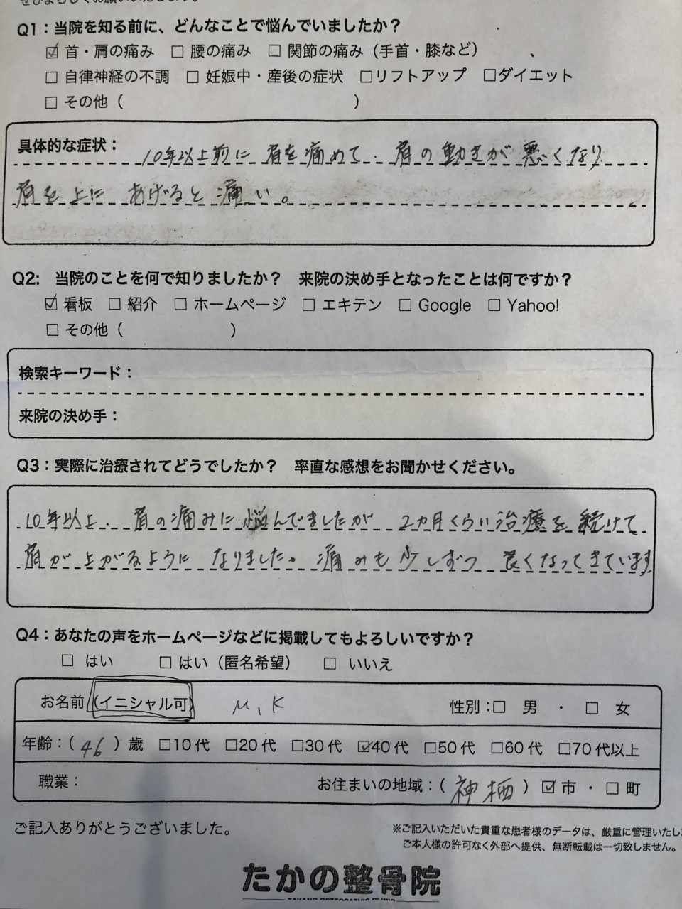 肩の痛み、特に上にあげられなかった 肩の痛み、特に上にあげられなかった
